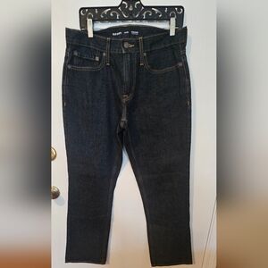 Old Navy Men's Dark Blue Straight Built In Touch Jeans Size 32x30
